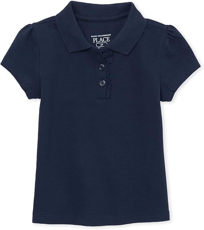 Girls' Short Sleeve Ruffle Polo