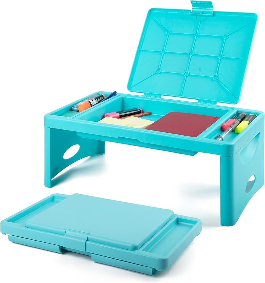 Foldable Lap Desk with Storage for Kids and Adults