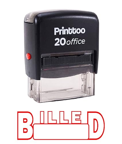 Red Self-Inking Rubber Stamp for Office Use