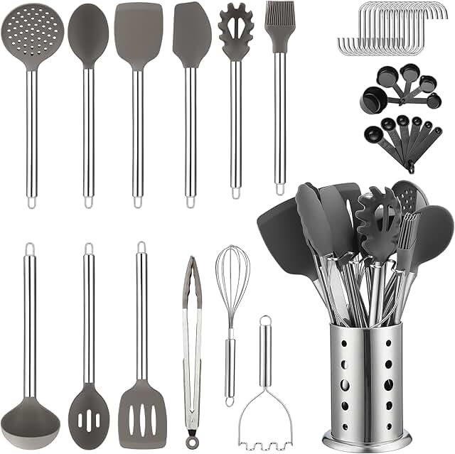 38-Piece Non-Stick Silicone Kitchen Utensil Set