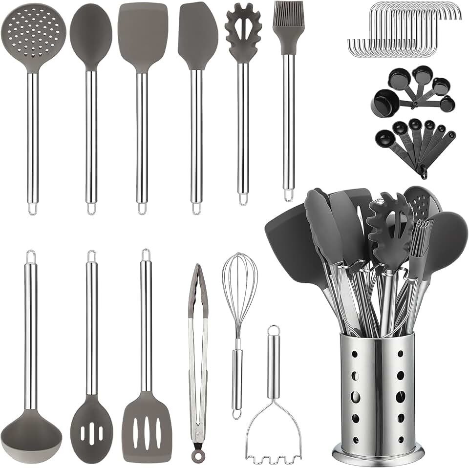 38-Piece Non-Stick Silicone Kitchen Utensil Set