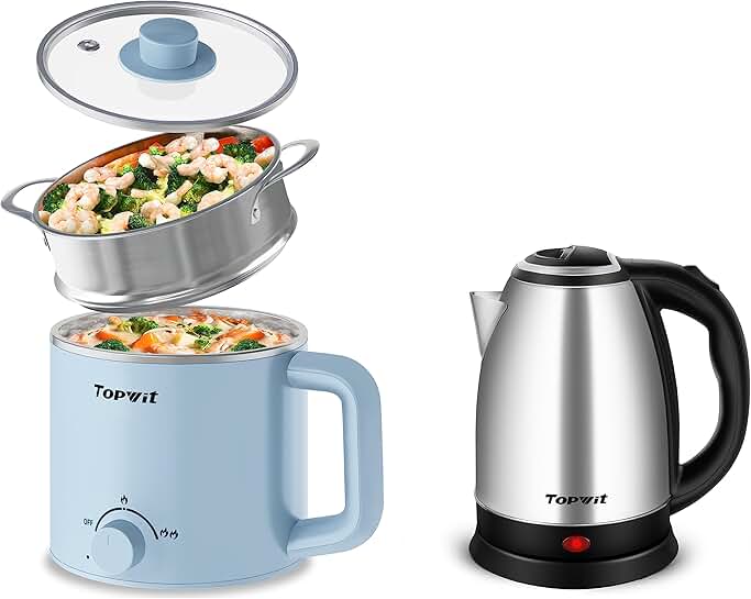 Electric Cooker with Steamer and Kettle