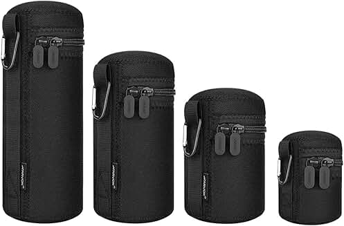 Water-Resistant Lens Pouch Set for DSLR Cameras