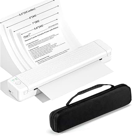 Portable wireless inkless printer for travel and office
