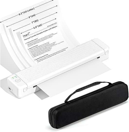 Portable wireless inkless printer for travel and office