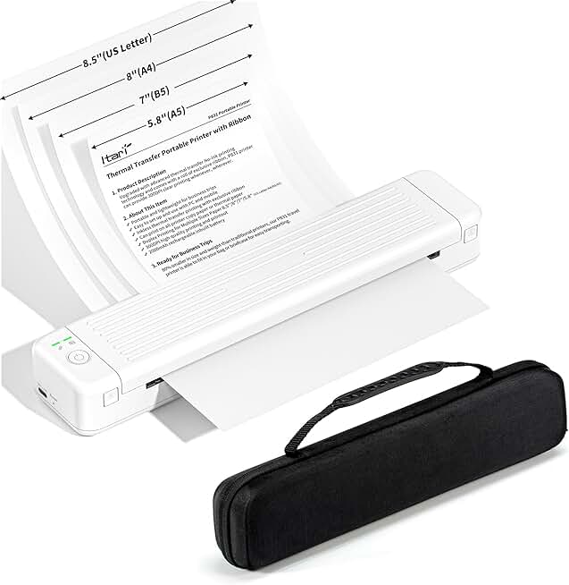 Portable wireless inkless printer for travel and office