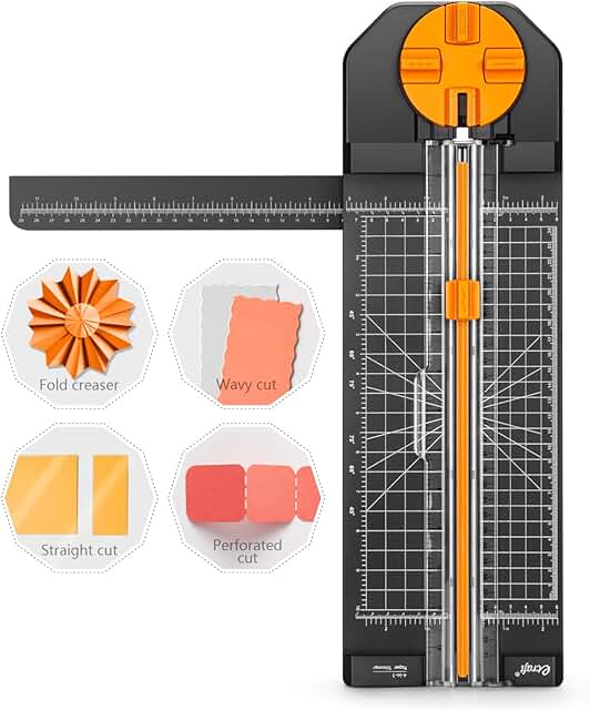 4-in-1 12" Paper Cutter for Scrapbooking and Crafts