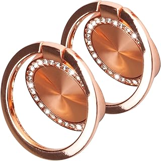 Two-pack circular textured diamond ring holder with 360° rotation