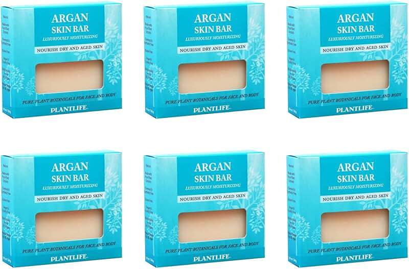 Six Moisturizing Argan Bar Soaps for Skin Care