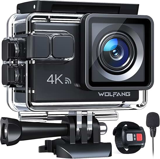 4K Waterproof Action Camera with 20MP, WiFi, and Accessories