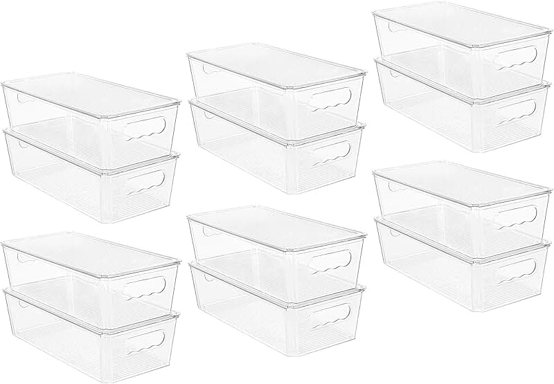 Set of 4 Grey Food Storage Containers, 1.25 Cups