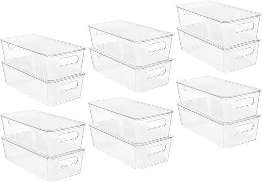 Set of 4 Grey Food Storage Containers, 1.25 Cups