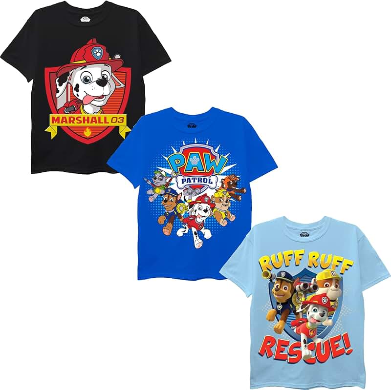 Three Boys' Paw Patrol T-Shirts