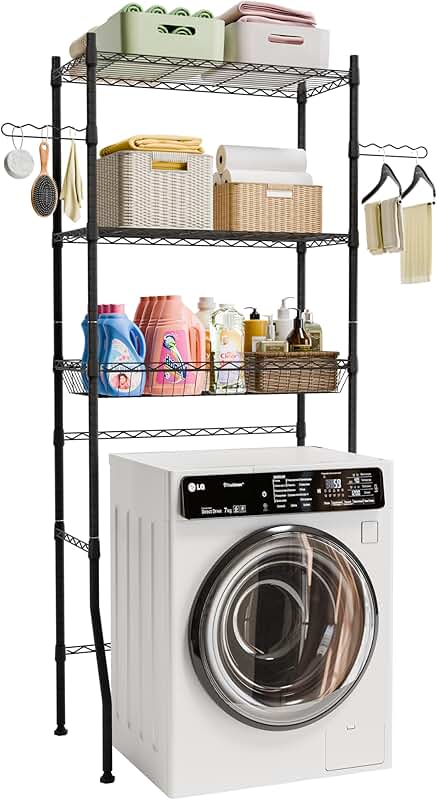 3-Tier Metal Laundry Room Storage Shelf
