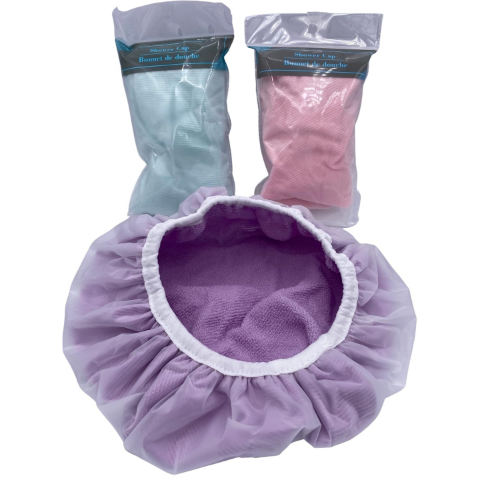MODAIO-3 Pack, Shower Caps, Double Waterproof Layers Shower Cap, Reusable EVA Hair Caps for Hair Protection
