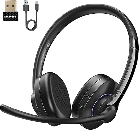 Wireless Bluetooth Headset with Mic for Work
