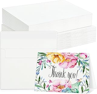 Set of 60 Watercolor Cards with Envelopes, 5x7 Inch