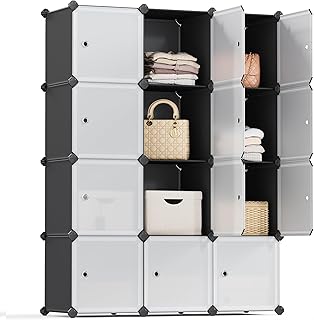 12-Cube Modular Closet Storage Shelves