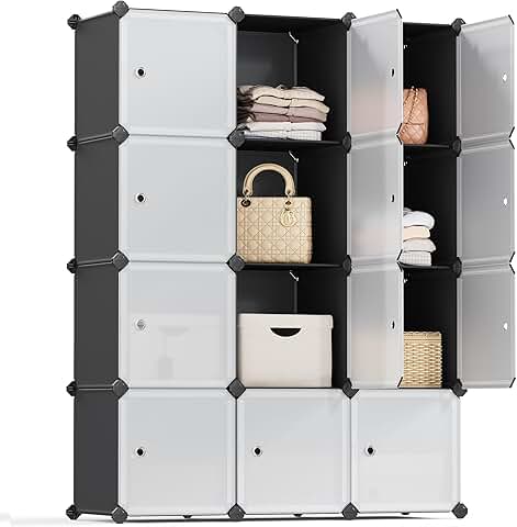 12-Cube Modular Closet Storage Shelves