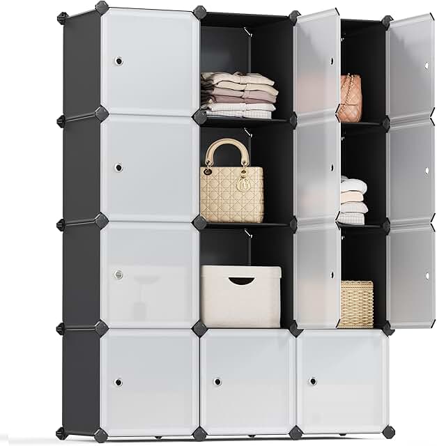 12-Cube Modular Closet Storage Shelves