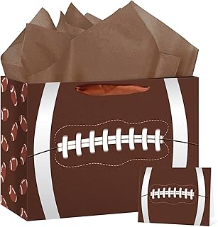Large Football Gift Bag with Tissue and Card