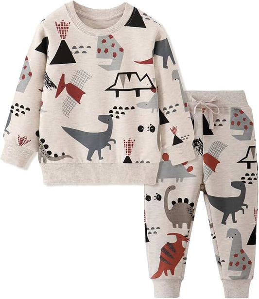 Toddler Boys Long Sleeve Top and Jogger Pants Set