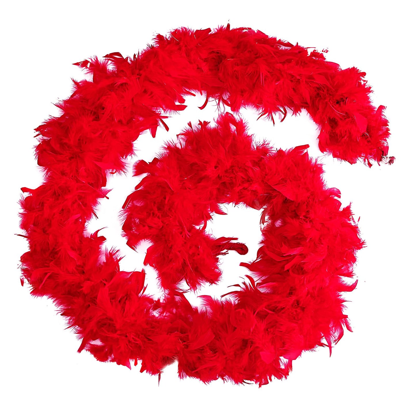 Feathered Turkey Boa 2 Yards Red