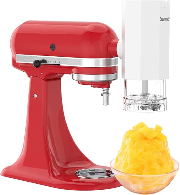 Ice Shaver Attachment with 8 Molds for Stand Mixer