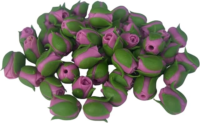 50 Pink Small Rose Clay Beads for Jewelry Making