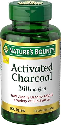 Activated Charcoal 260 mg, 100 Capsules for a Healthy Lifestyle