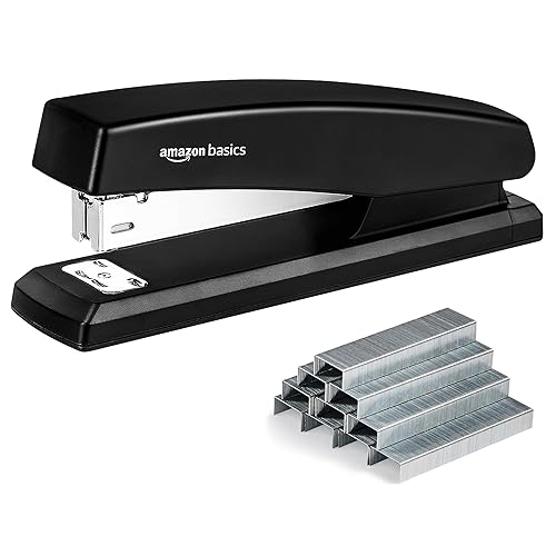 Black stapler with 1000 staples, 25-sheet capacity
