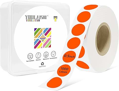 1000 Small Round Color Coding Stickers