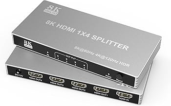 8K HDMI Splitter 1 in 4 Out for Ultra HD and Gaming