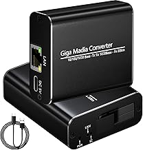 Gigabit Fiber Media Converter, Bidi Single-Mode, SC to RJ45
