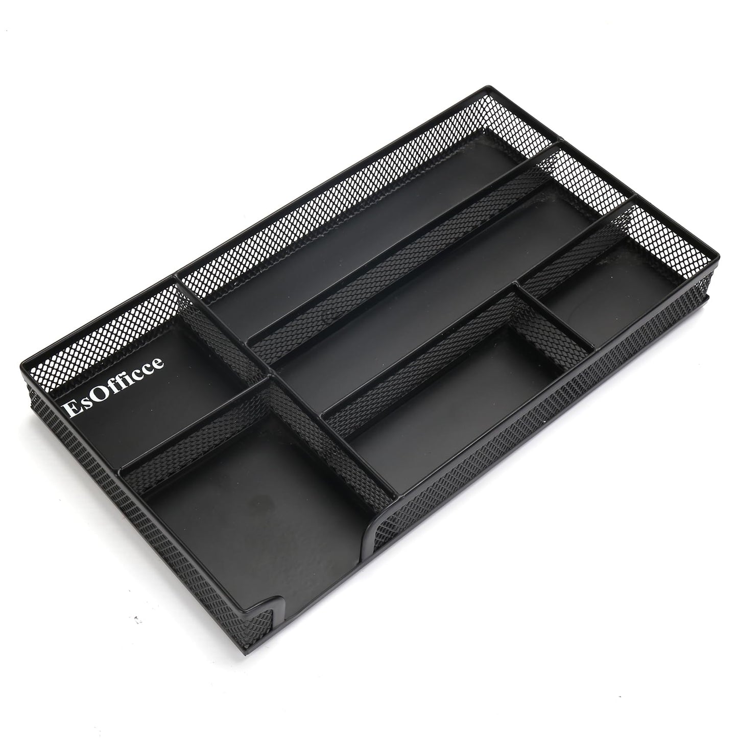 Black Metal Mesh Drawer Organizer for Desk