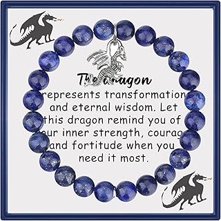 Dragon Lover's Gemstone Bracelet for Friends