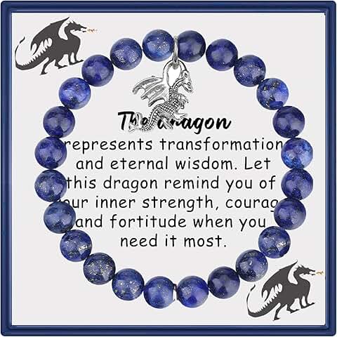 Dragon Lover's Gemstone Bracelet for Friends