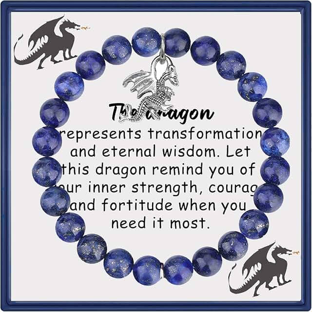 Dragon Lover's Gemstone Bracelet for Friends