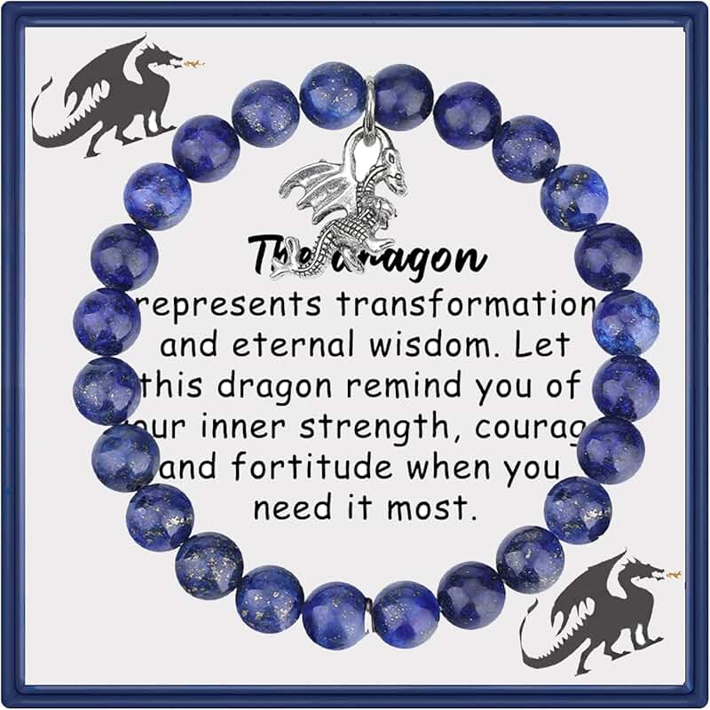 Dragon Lover's Gemstone Bracelet for Friends