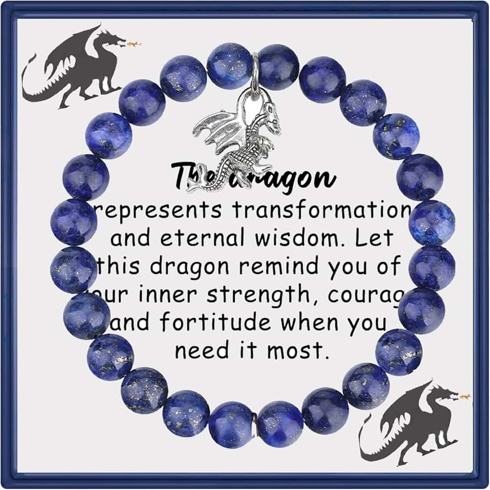 Dragon Lover's Gemstone Bracelet for Friends