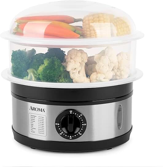 5 Quart 2-Tier Food Steamer, BPA-Free, Dishwasher Safe