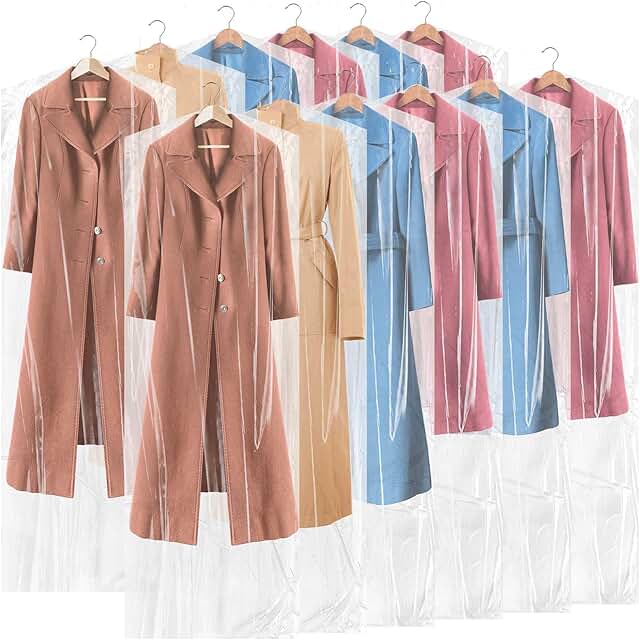 120 Clear Dry Cleaning Bags for Clothes and Gowns