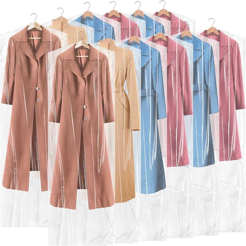 120 Clear Dry Cleaning Bags for Clothes and Gowns
