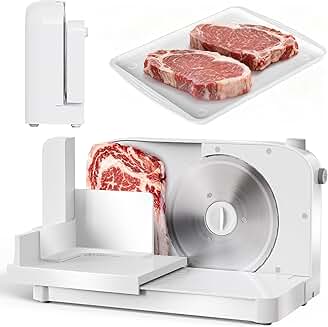 Foldable Electric Meat Slicer with Adjustable Thickness