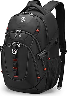 Black 31L Laptop Backpack for Men with USB Port