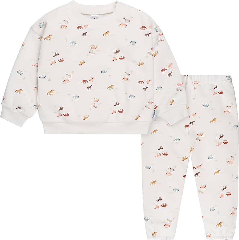 Baby Girls' Fleece Sweatshirt and Jogger Set