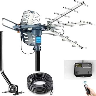 Outdoor TV Antenna with 150 Mile Range and Remote