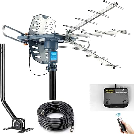 Outdoor TV Antenna with 150 Mile Range and Remote