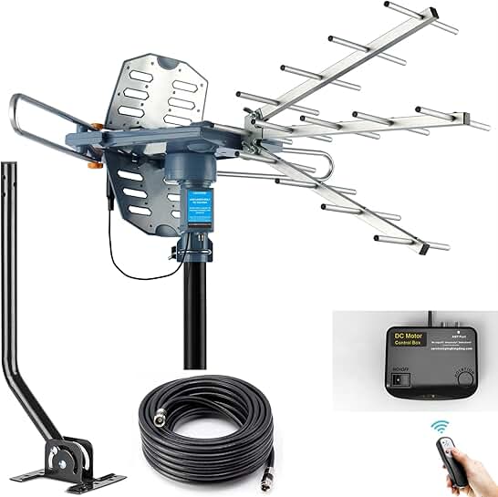 Outdoor TV Antenna with 150 Mile Range and Remote