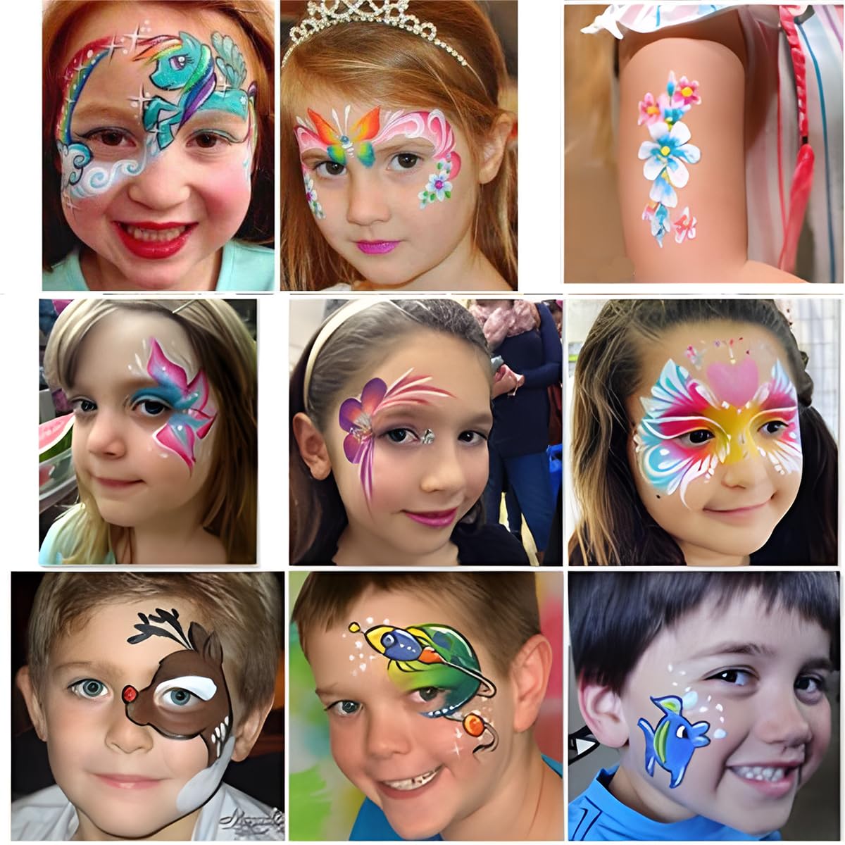 Rainbow Palette: 39 Shades Water Activated Face Painting Kit